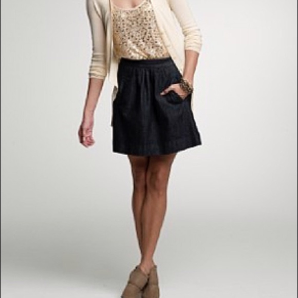 J Crew Jean Denim Skirt Size 6