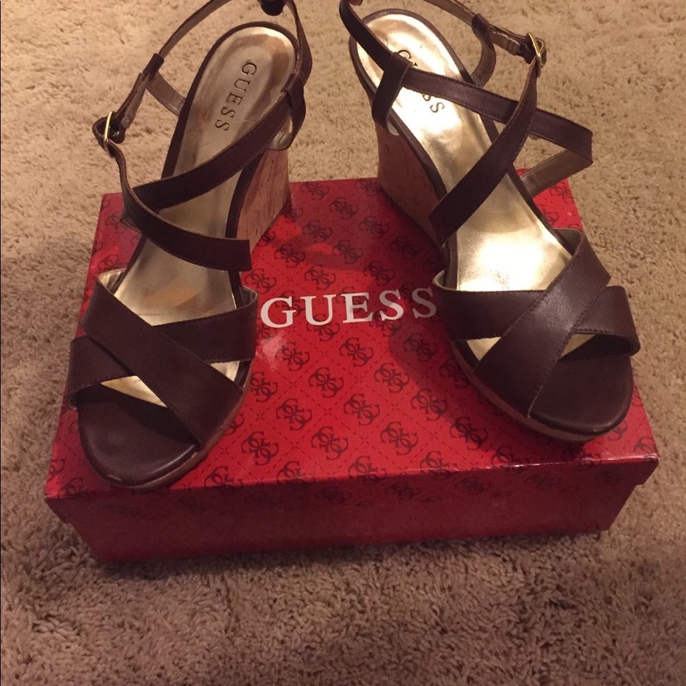 Brown Guess wedges