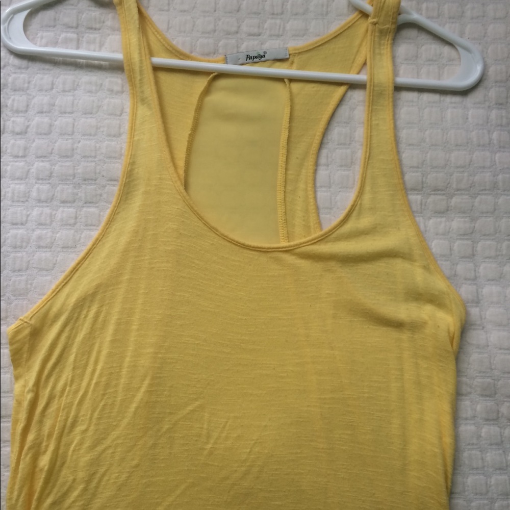 Papaya yellow soft tank top