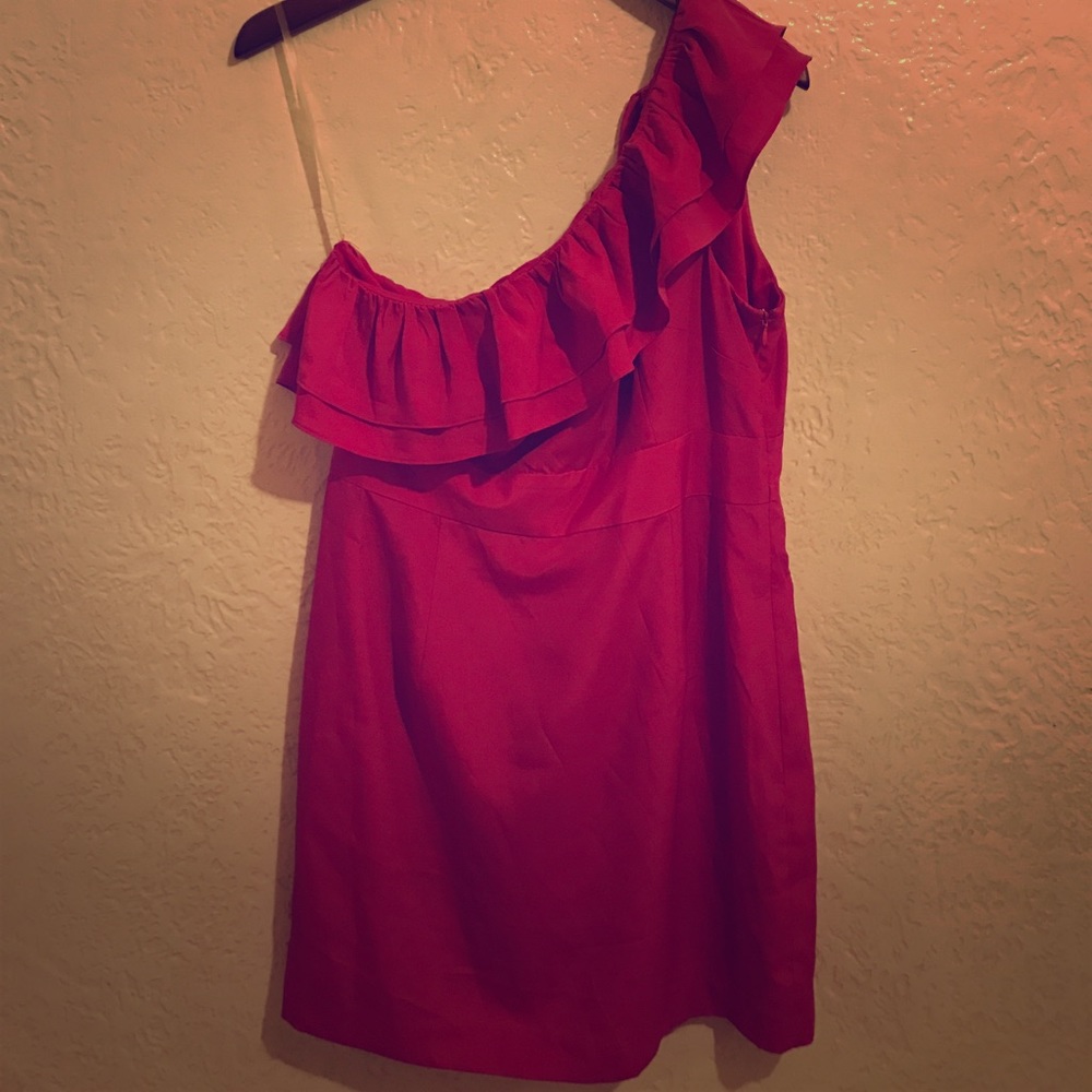 Hot pink mini dress