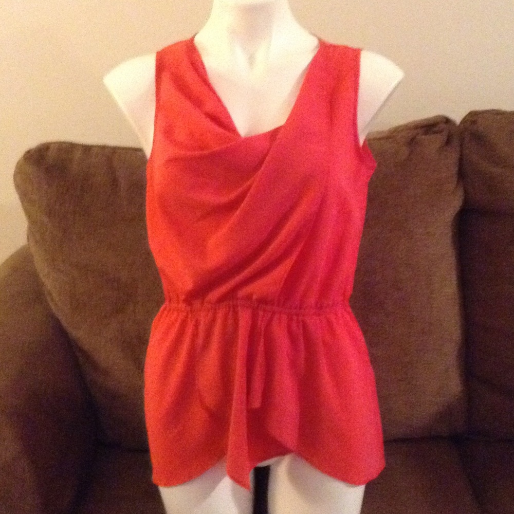Coral Sleeveless Blouse size s/m
