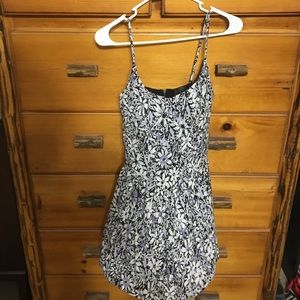 Padded floral mini dress