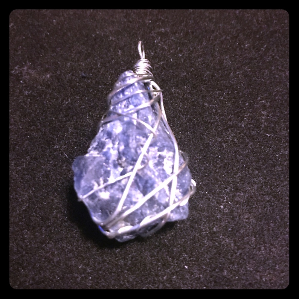 Blue Sodalite Wire Wrapped Pendant