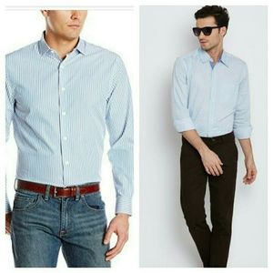 🎉🙌Perry Ellis Stripe button down men shirt