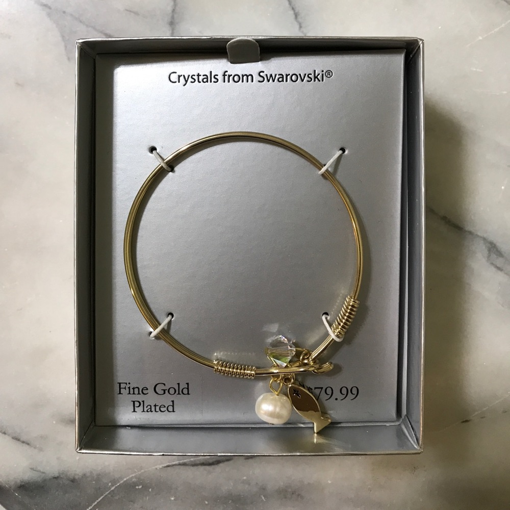 Swarovski Gold Plated Fish Bracelet