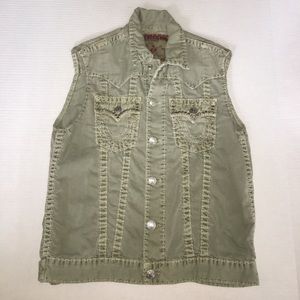 True Religion Jimmy Super T Vest w/Studded Pockets