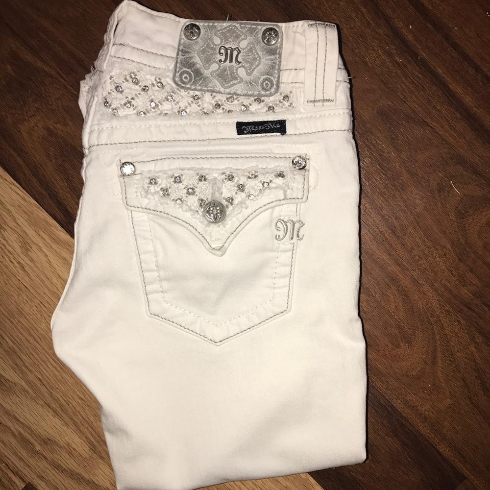 Miss Me Ivory/White Skinny Jeans size 28 inseam 34