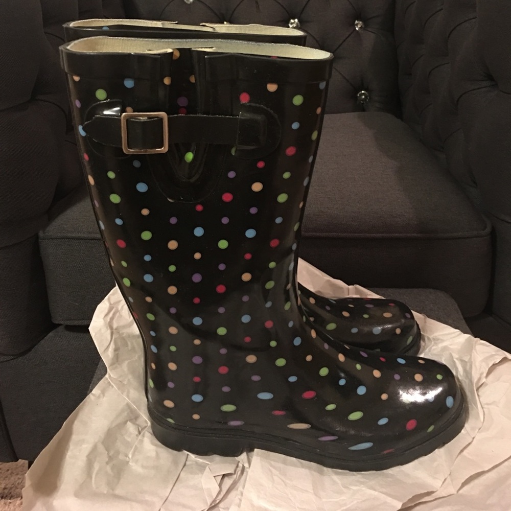 Merona by Target Polka dot rain boots