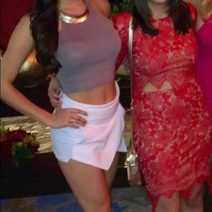 White asymmetrical Skort