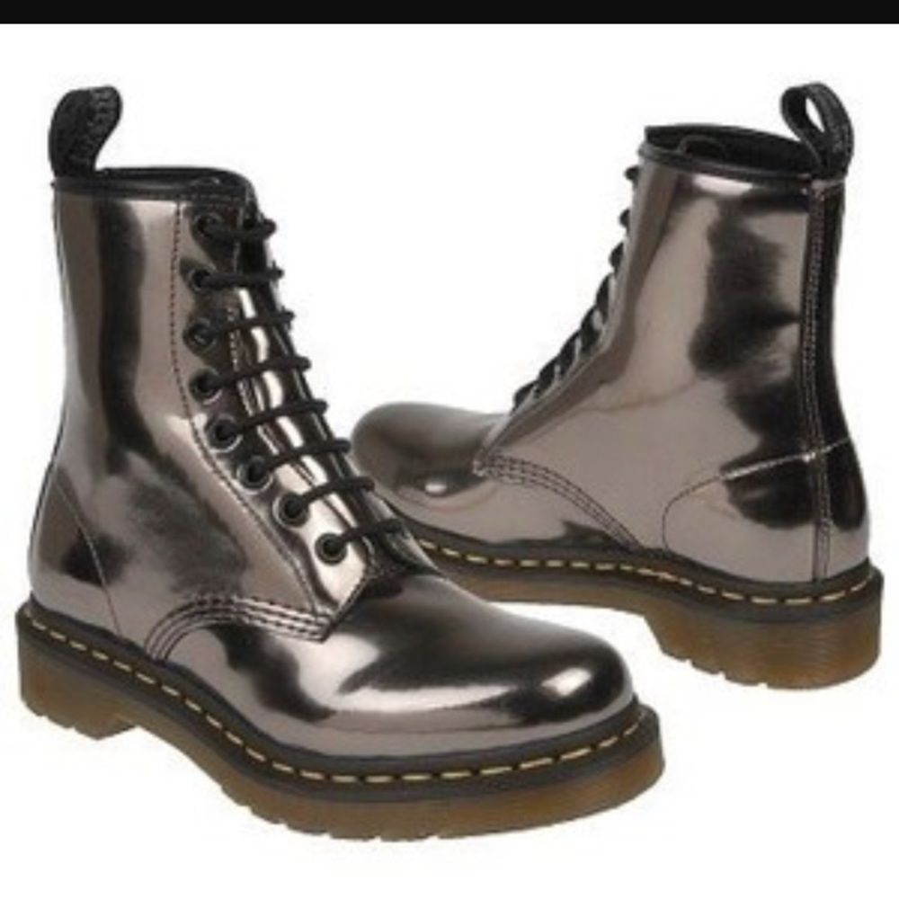 Authentic Dr Martens Pewter Koram Flash Boots!