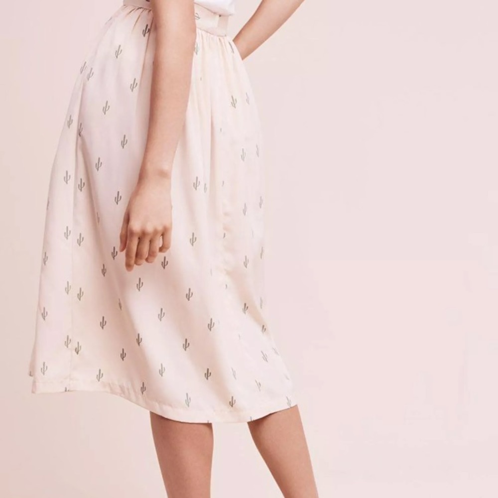 NWT Anthropologie Cactus Midi Skirt