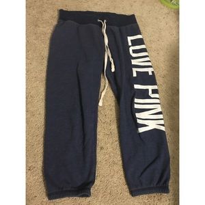 VS Pink cropped sweatpants