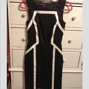 Black and White Tailored Business Dress
