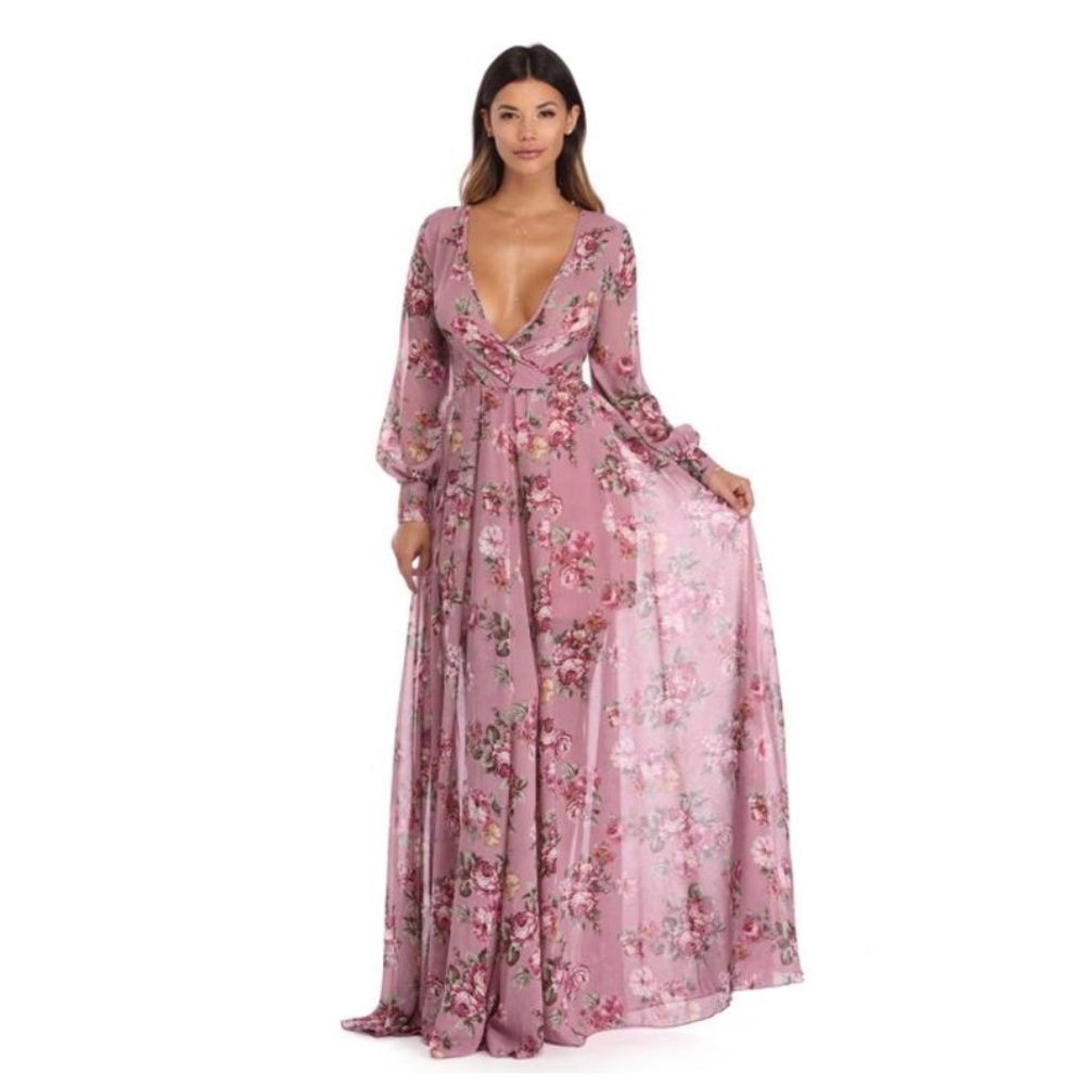 Windsor mauve floral dress