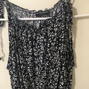 Floral Carly tank and cute but pyscho shirt