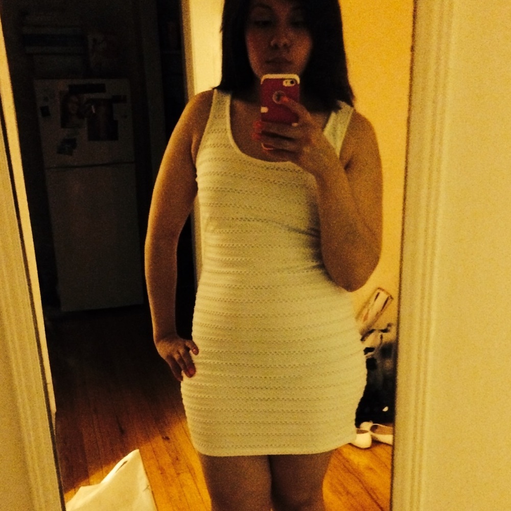 White mini dress