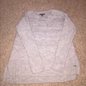American eagle xs gray oversized sweater
