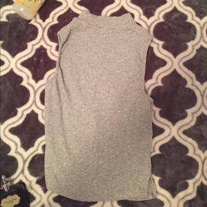 grey no shoulder turtle neck