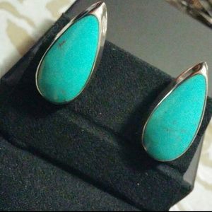 Sterling Mexico Turquoise Earrings
