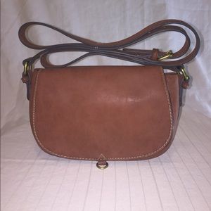 Merona, brown crossbody saddle bag
