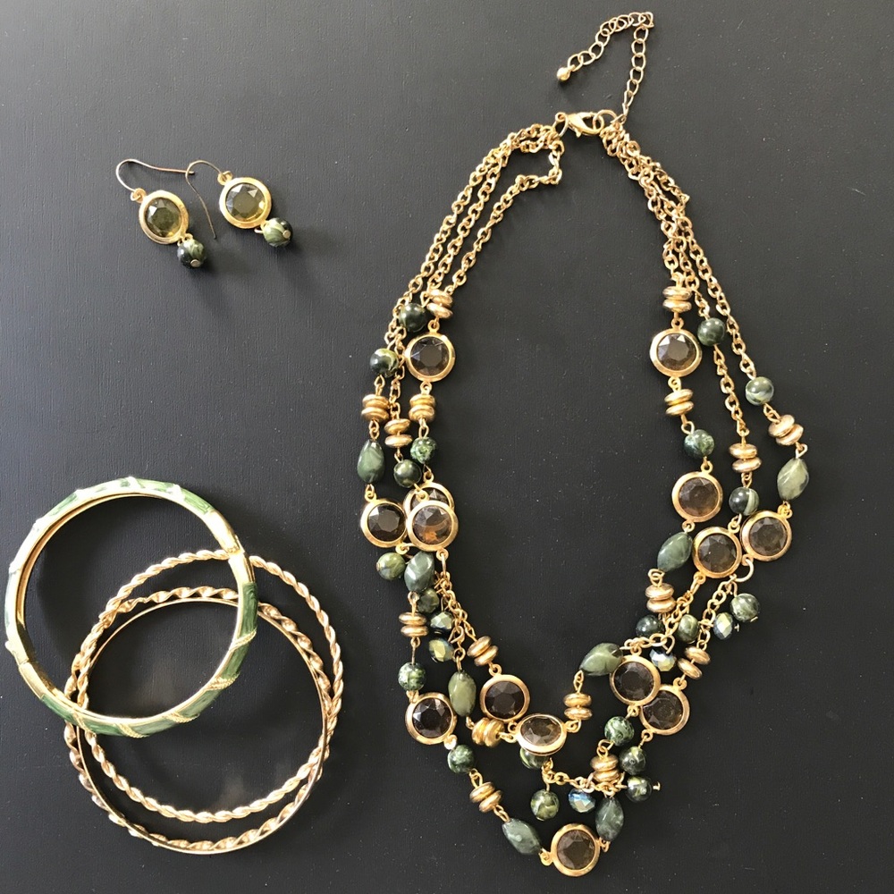 Necklace, Earring and Bangle Set