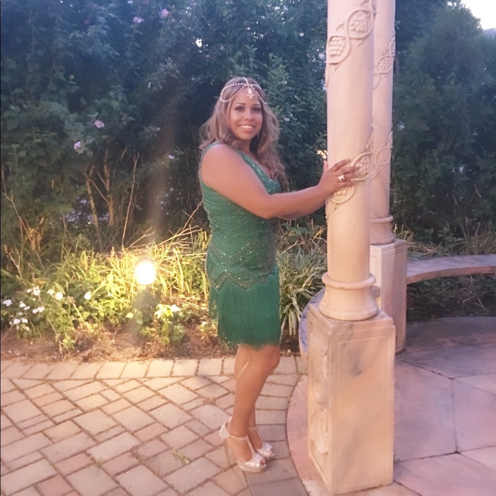 1920 gatsby green dress