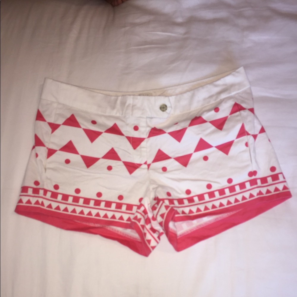 Coral & white J. Crew shorts