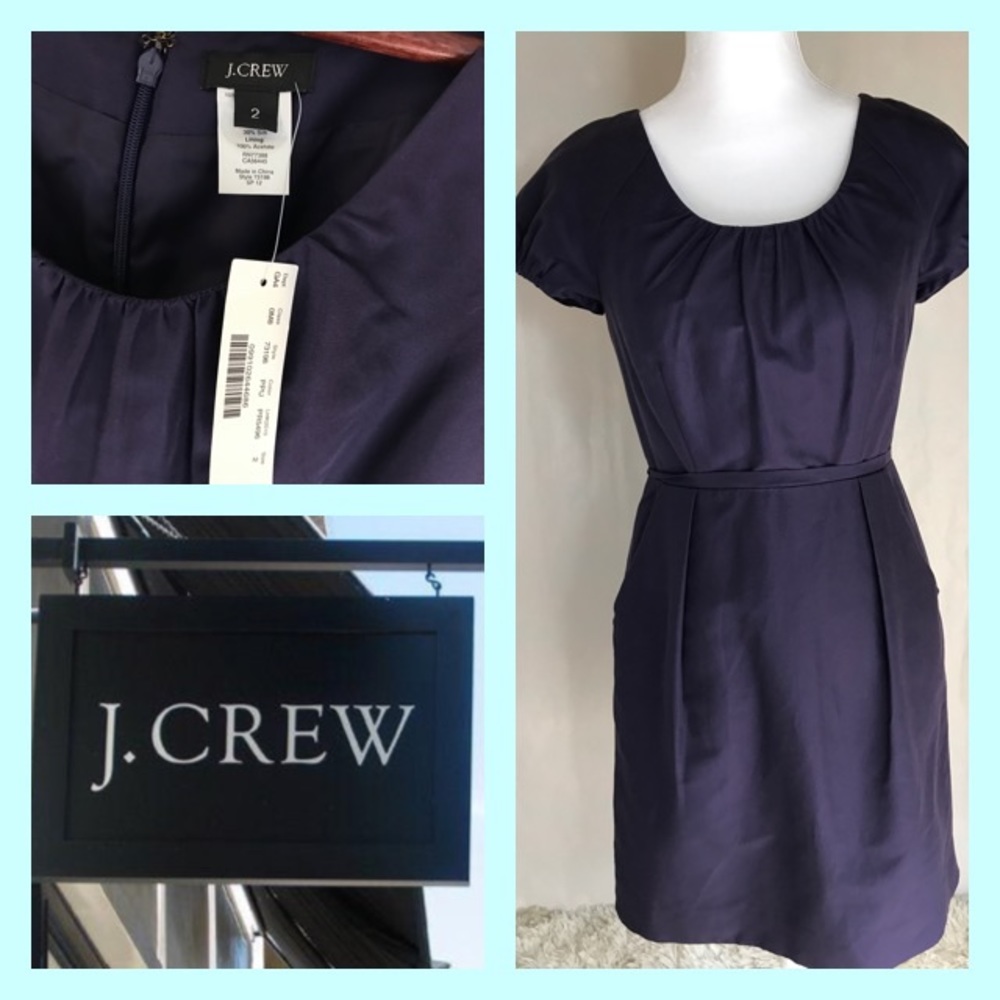 J. Crew Navy Blue Dress