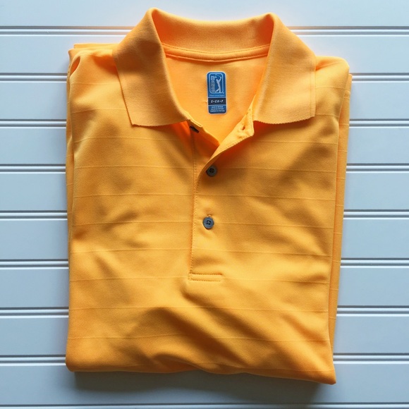 gold golf shirt