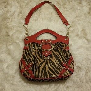 Guess Foil Leopard Print Bag