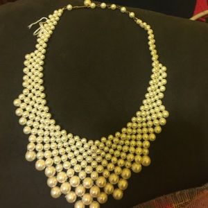 Vintage pearl choker necklace