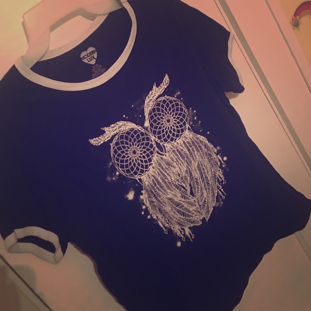 dream catcher eyed owl ringer tee