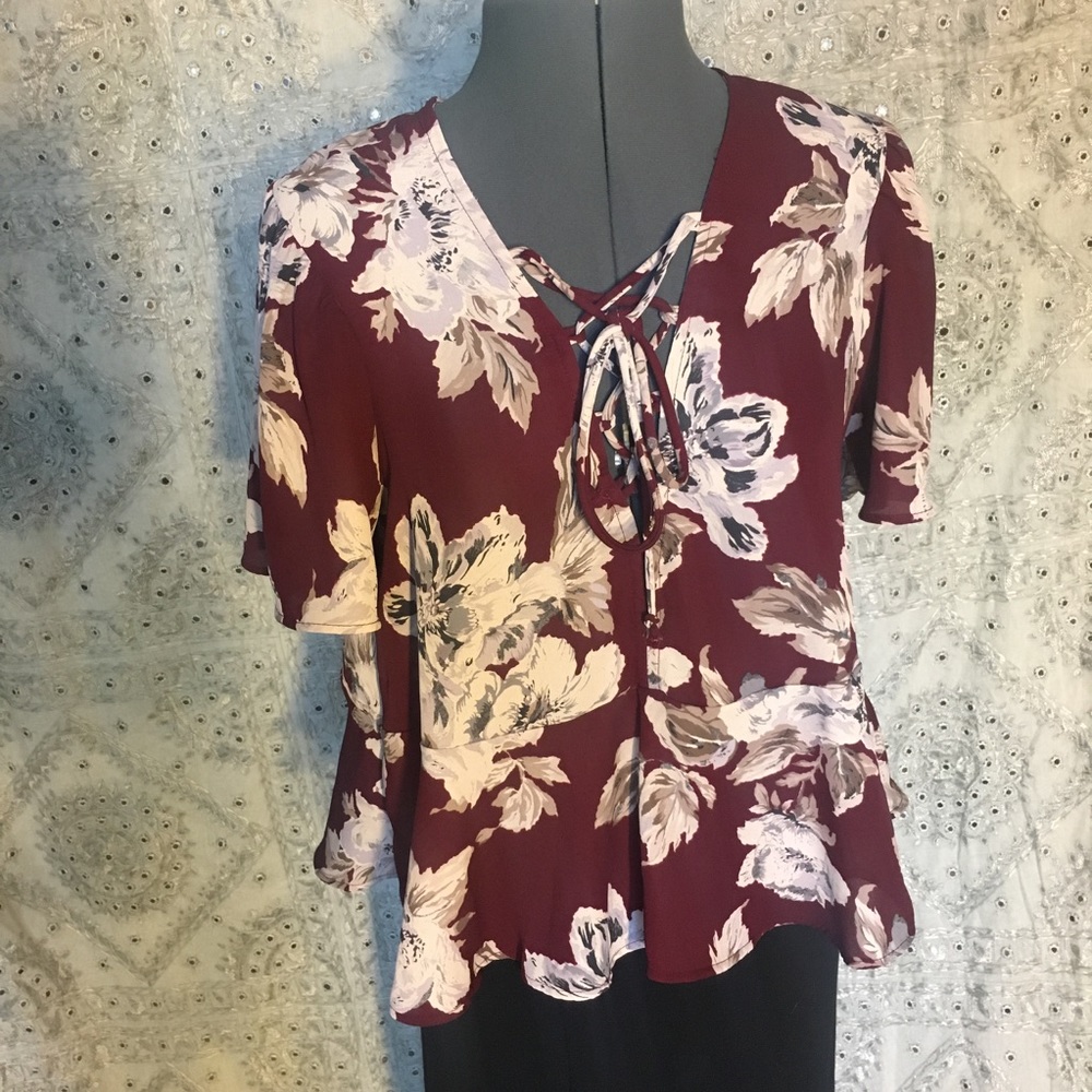 Urban Outfitters Kimchi Blue lace up top