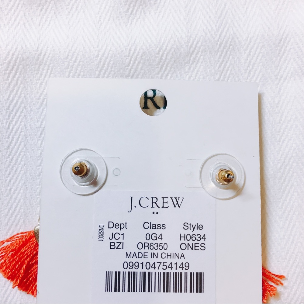 J. Crew Orange fan fringe tassel earrings - Picture 2 of 4