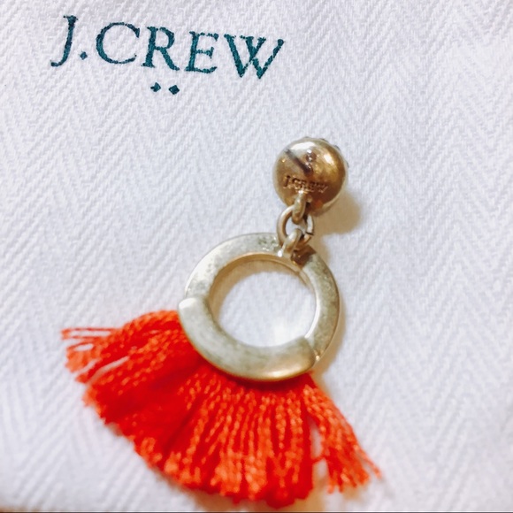 J. Crew Orange fan fringe tassel earrings - Picture 3 of 4