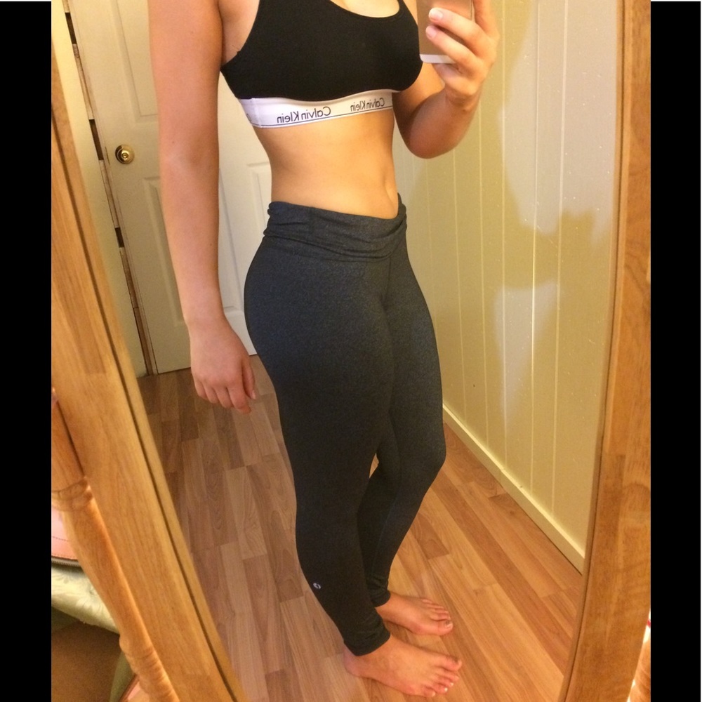 Charcoal Gray High Waisted Workout Leggings