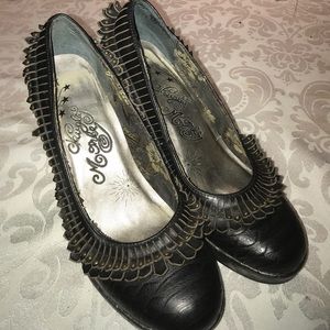 Used Pair of Naughty Monkey Fringe Pumps