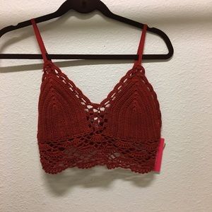 Red crop top
