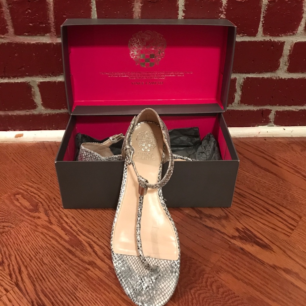 Snake Skin Thong Sandal