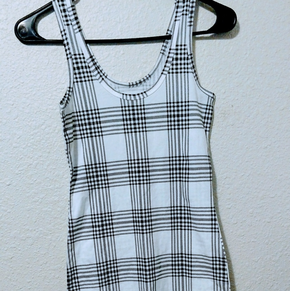White Plaid Tank top
