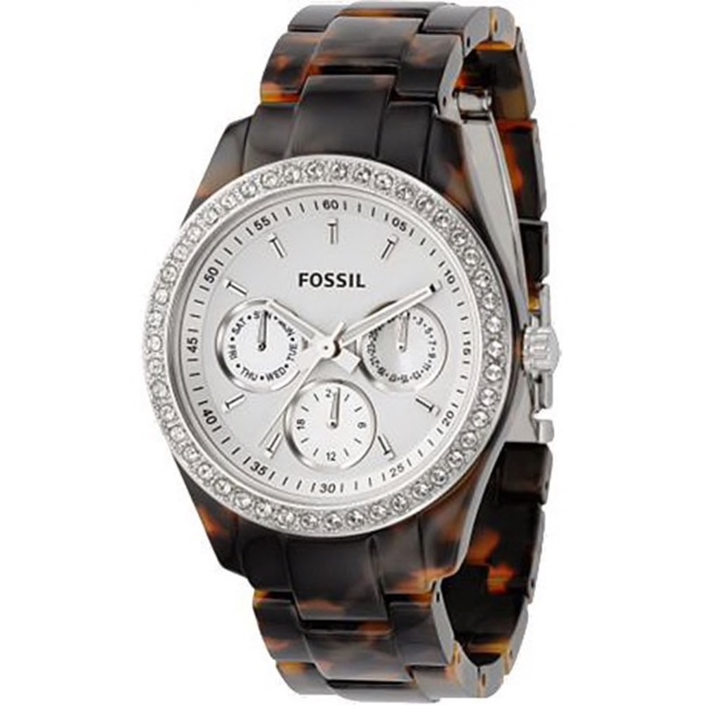 Fossil "Stella" Faux Tortoise Glitz Watch