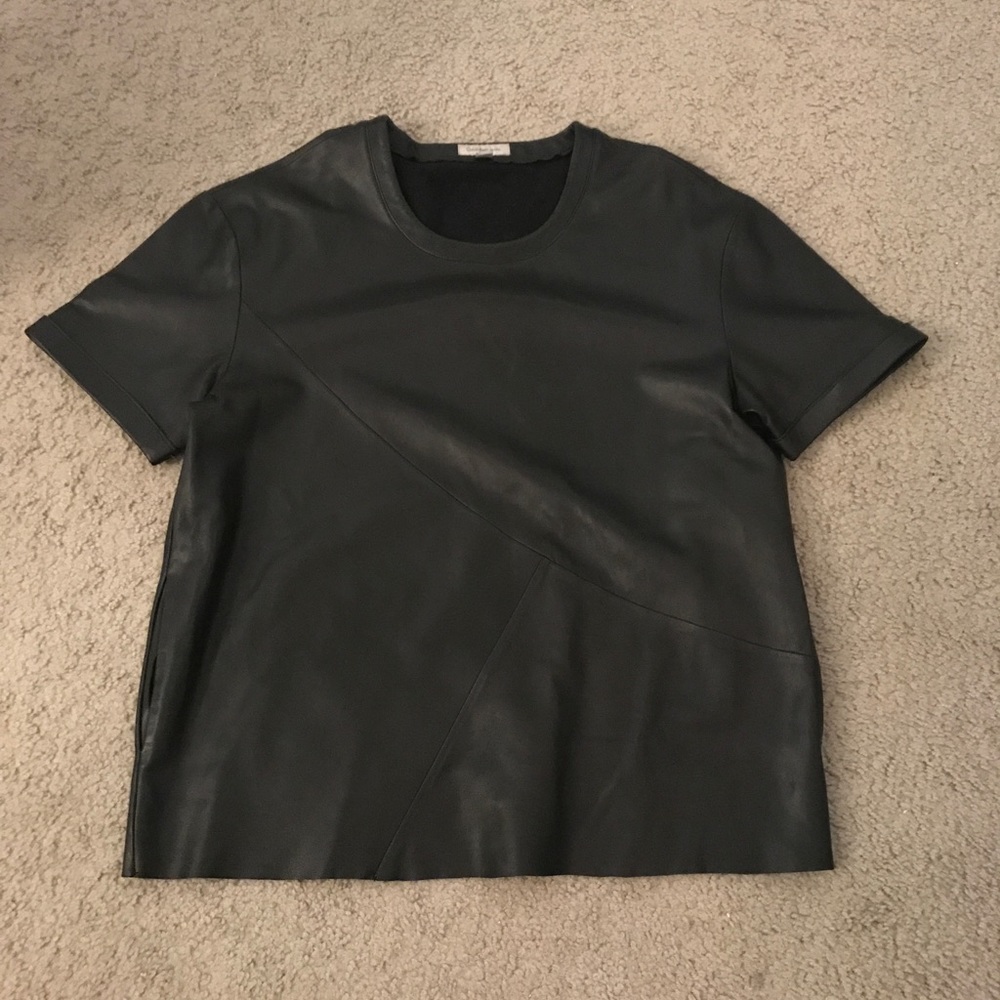 Calvin Klein Faux Leather Top