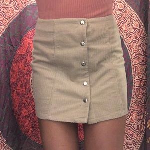 Tan suede skirt