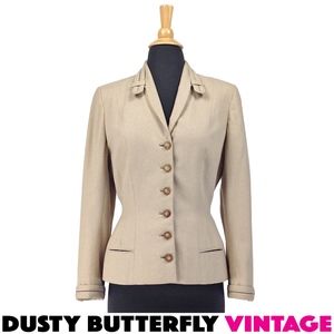 VINTAGE 40s WOOL JACKET Blazer BAKELITE BUTTONS