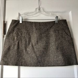 Lux | Tweed Mini Skirt - Dark Brown