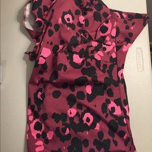 Women's above the knee Asos pink leopard dress