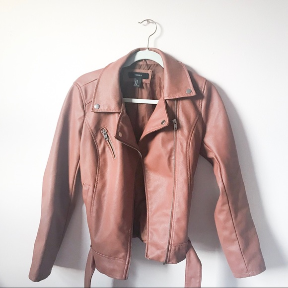 Forever 21 Jackets & Blazers - Cognac Brown Faux Leather Jacket