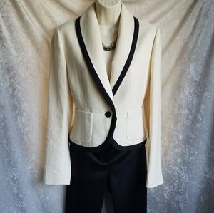 LAUREN Ralph Lauren Linen Tipped Blazer Jacket 6