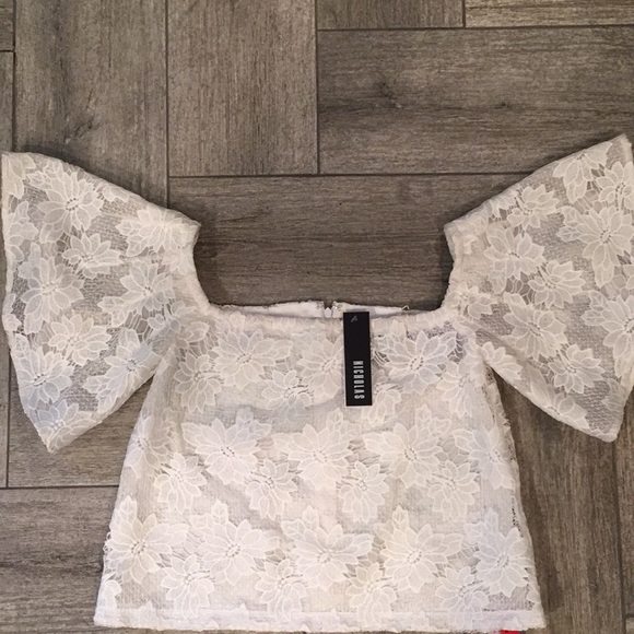 Nwt Nicholas off-the-shoulder floral lace top - Picture 4 of 4