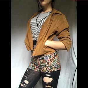 Small Suede Vintage 90s Leather Jacket Gap